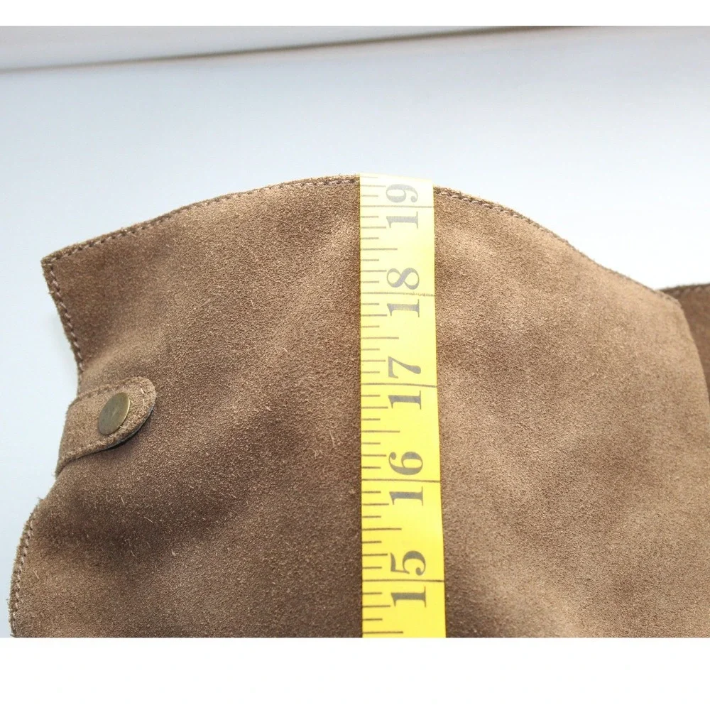Colin‎ Stuart Brown Suede Over The Knee Flat Boots Buckle 8B 243502-F49
